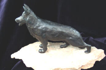Bronze Standing Shepherd Sculpture